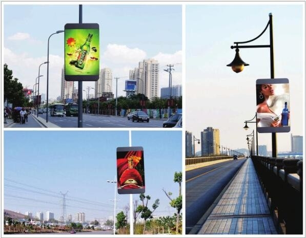 SMD RGB Full Color LED Display Pole Screen P5 Outdoor With 4G Wireless System